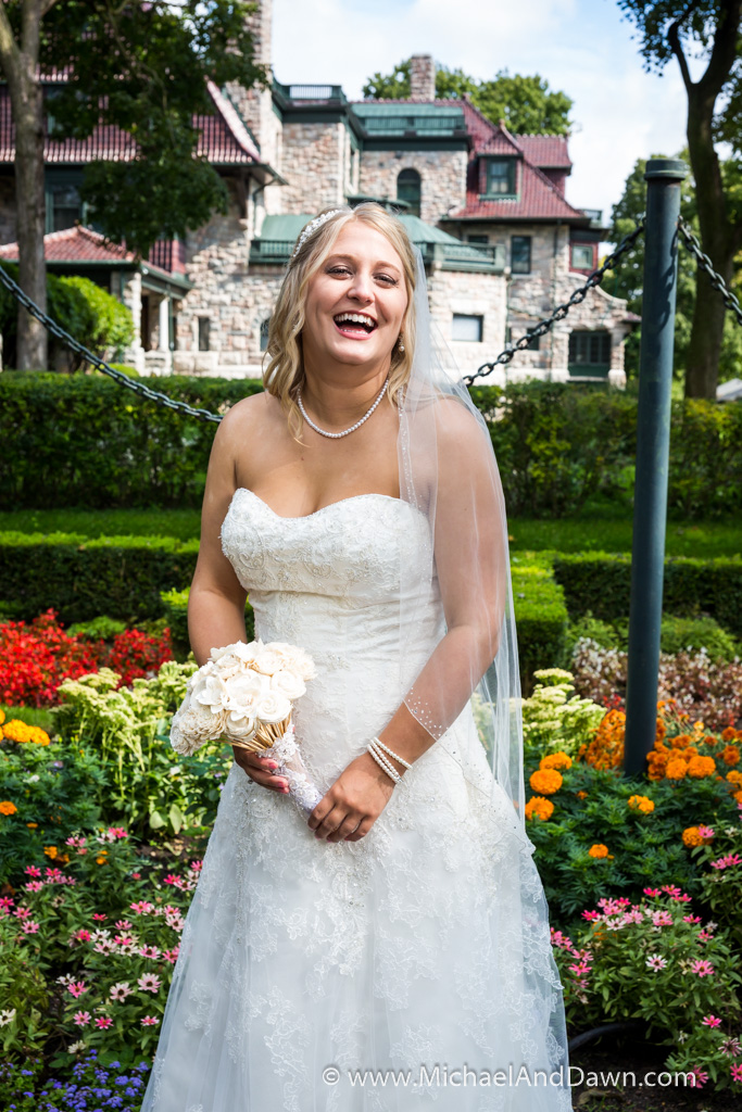 The bride having a laugh